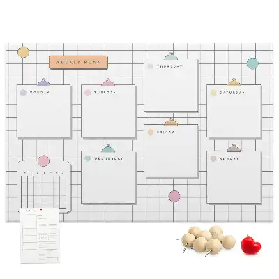 Bilder-Korktafel Wochenplan