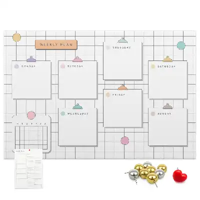 Bilder-Korktafel Wochenplan