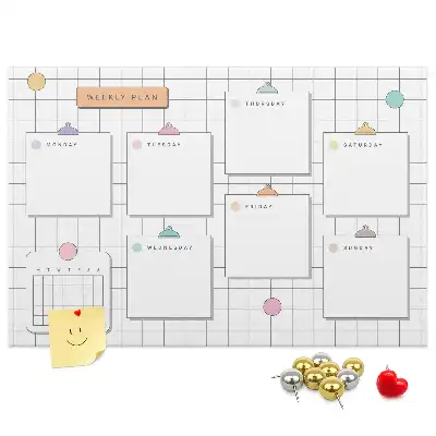 Bilder-Korktafel Wochenplan