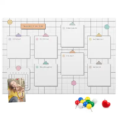 Bilder-Korktafel Wochenplan