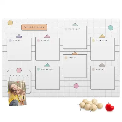 Bilder-Korktafel Wochenplan