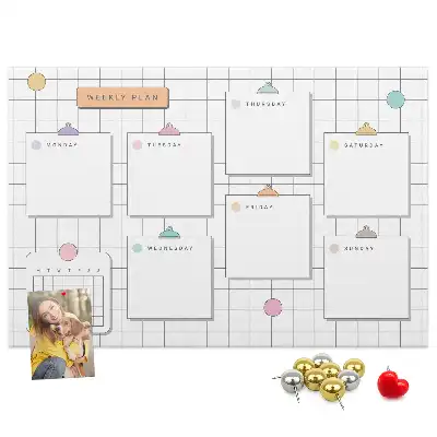 Bilder-Korktafel Wochenplan