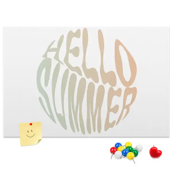 Bedruckte Korkplatte Hallo Sommer