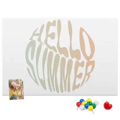 Bedruckte Korkplatte Hallo Sommer