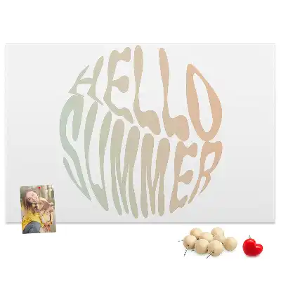 Bedruckte Korkplatte Hallo Sommer