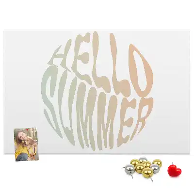 Bedruckte Korkplatte Hallo Sommer
