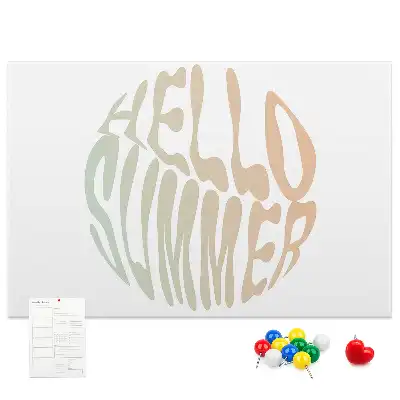 Bedruckte Korkplatte Hallo Sommer