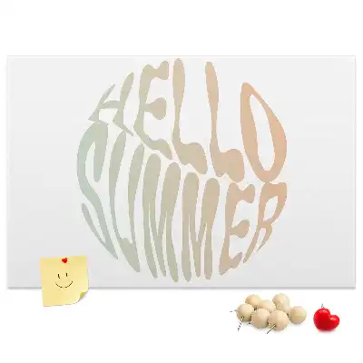Bedruckte Korkplatte Hallo Sommer