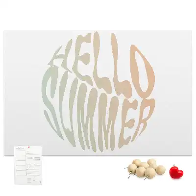 Bedruckte Korkplatte Hallo Sommer