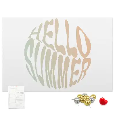 Bedruckte Korkplatte Hallo Sommer