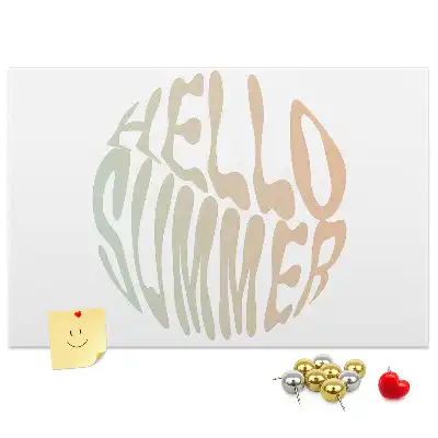 Bedruckte Korkplatte Hallo Sommer