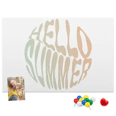 Bedruckte Korkplatte Hallo Sommer