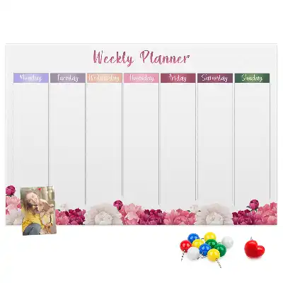 Bilder-Korktafel Wochenplaner Blumen