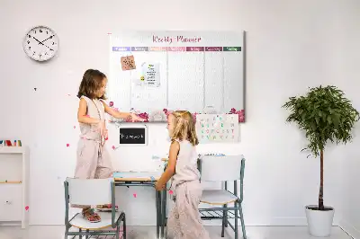 Bilder-Korktafel Wochenplaner Blumen