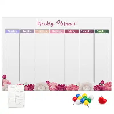 Bilder-Korktafel Wochenplaner Blumen