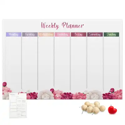 Bilder-Korktafel Wochenplaner Blumen