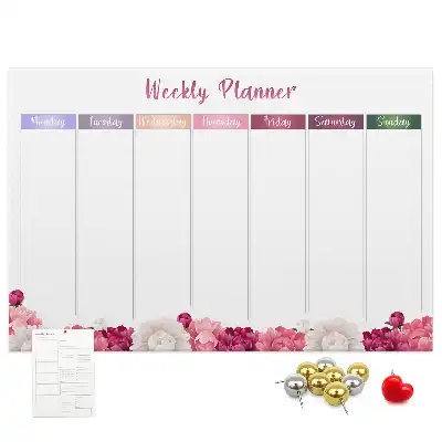 Bilder-Korktafel Wochenplaner Blumen
