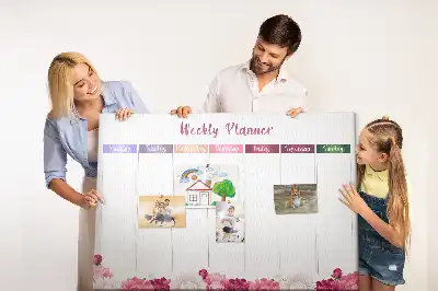 Bilder-Korktafel Wochenplaner Blumen