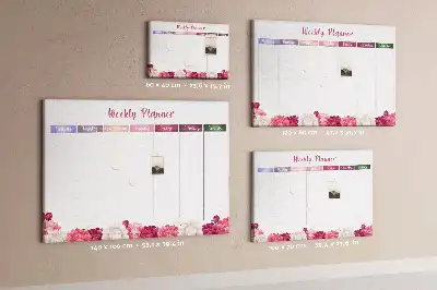 Bilder-Korktafel Wochenplaner Blumen