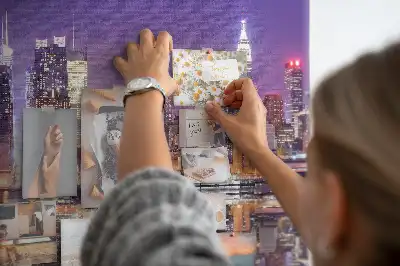 Bedruckte Korkplatte New York bei Nacht