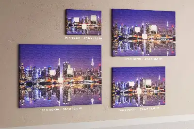 Bedruckte Korkplatte New York bei Nacht