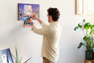 Bedruckte Korkplatte New York bei Nacht