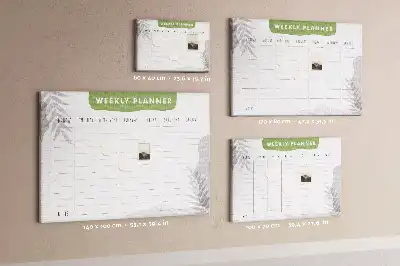 Bilder-Korktafel Sieben-Tage-Plan Aufgaben
