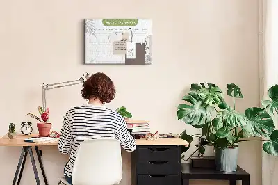 Bilder-Korktafel Sieben-Tage-Plan Aufgaben