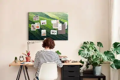 Pinnwand Abstraktion Grüne Felder