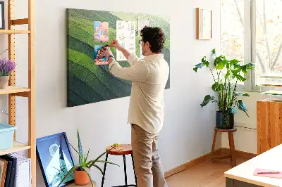 Pinnwand Abstraktion Grüne Felder