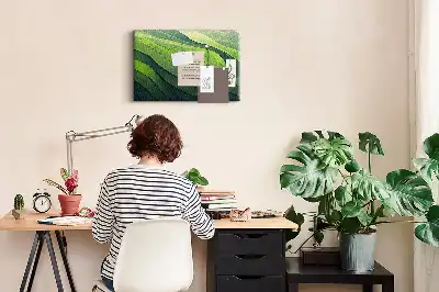 Pinnwand Abstraktion Grüne Felder