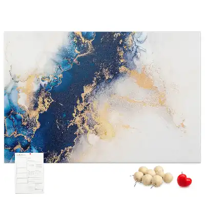 Bilder-Korktafel mit steinener Marmorstruktur