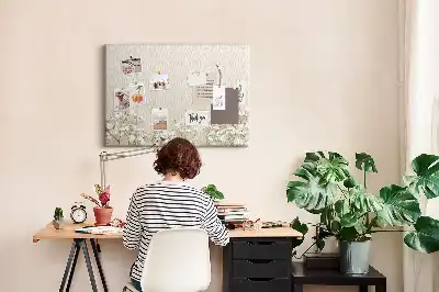 Bedruckte Korkplatte mit Motiv Geöffnete Blütenknospen