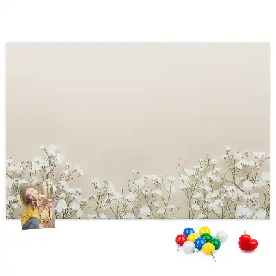 Bedruckte Korkplatte mit Motiv Geöffnete Blütenknospen
