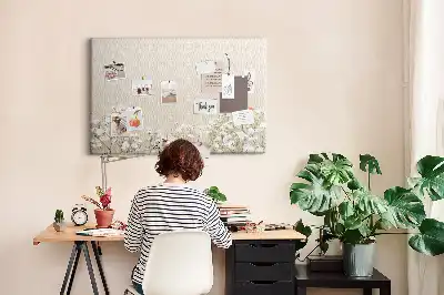Bedruckte Korkplatte mit Motiv Geöffnete Blütenknospen