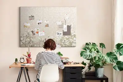 Bedruckte Korkplatte mit Motiv Geöffnete Blütenknospen