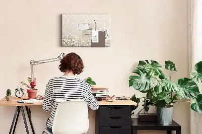 Bedruckte Korkplatte mit Motiv Geöffnete Blütenknospen