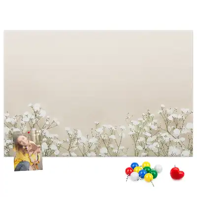 Bedruckte Korkplatte mit Motiv Geöffnete Blütenknospen