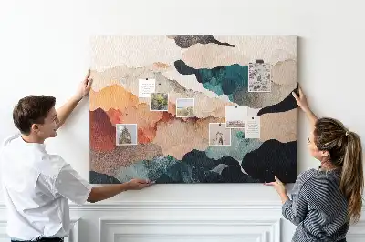 Kork Pinnwand Landschaft Kunst