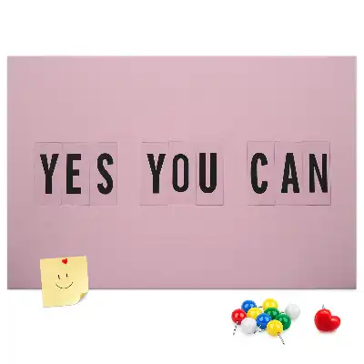 Kork Pinnwand Yes You Can