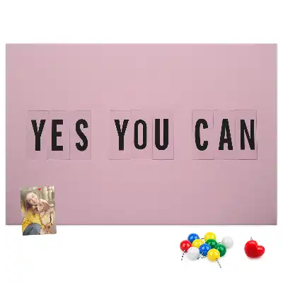 Kork Pinnwand Yes You Can