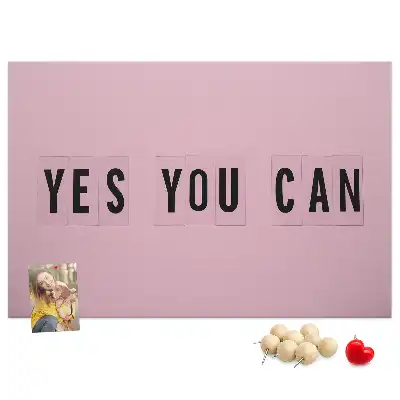 Kork Pinnwand Yes You Can