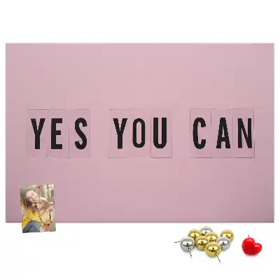 Kork Pinnwand Yes You Can