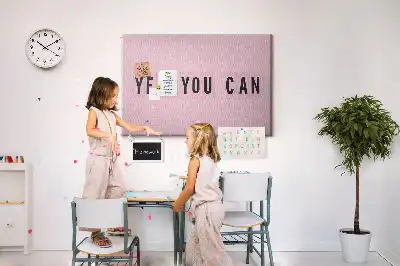 Kork Pinnwand Yes You Can