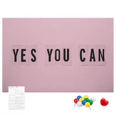 Kork Pinnwand Yes You Can