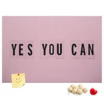 Kork Pinnwand Yes You Can