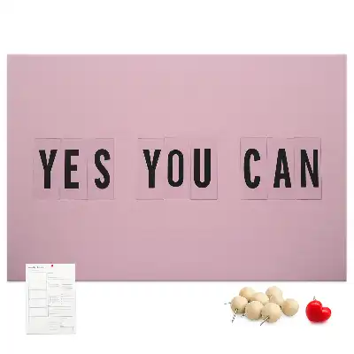 Kork Pinnwand Yes You Can