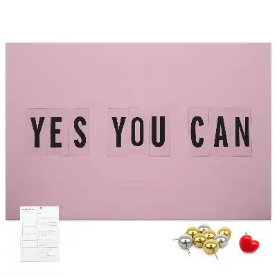 Kork Pinnwand Yes You Can