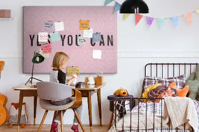Kork Pinnwand Yes You Can