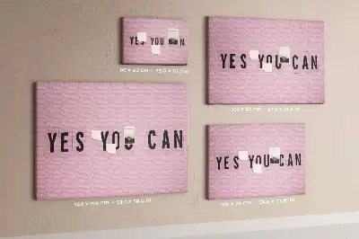 Kork Pinnwand Yes You Can